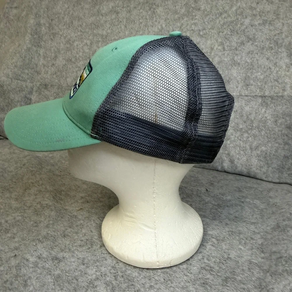 Patagonia‎ Fitz Roy Seafoam Green Charcoal Grey Mesh Snapback Trucker Hat Cap